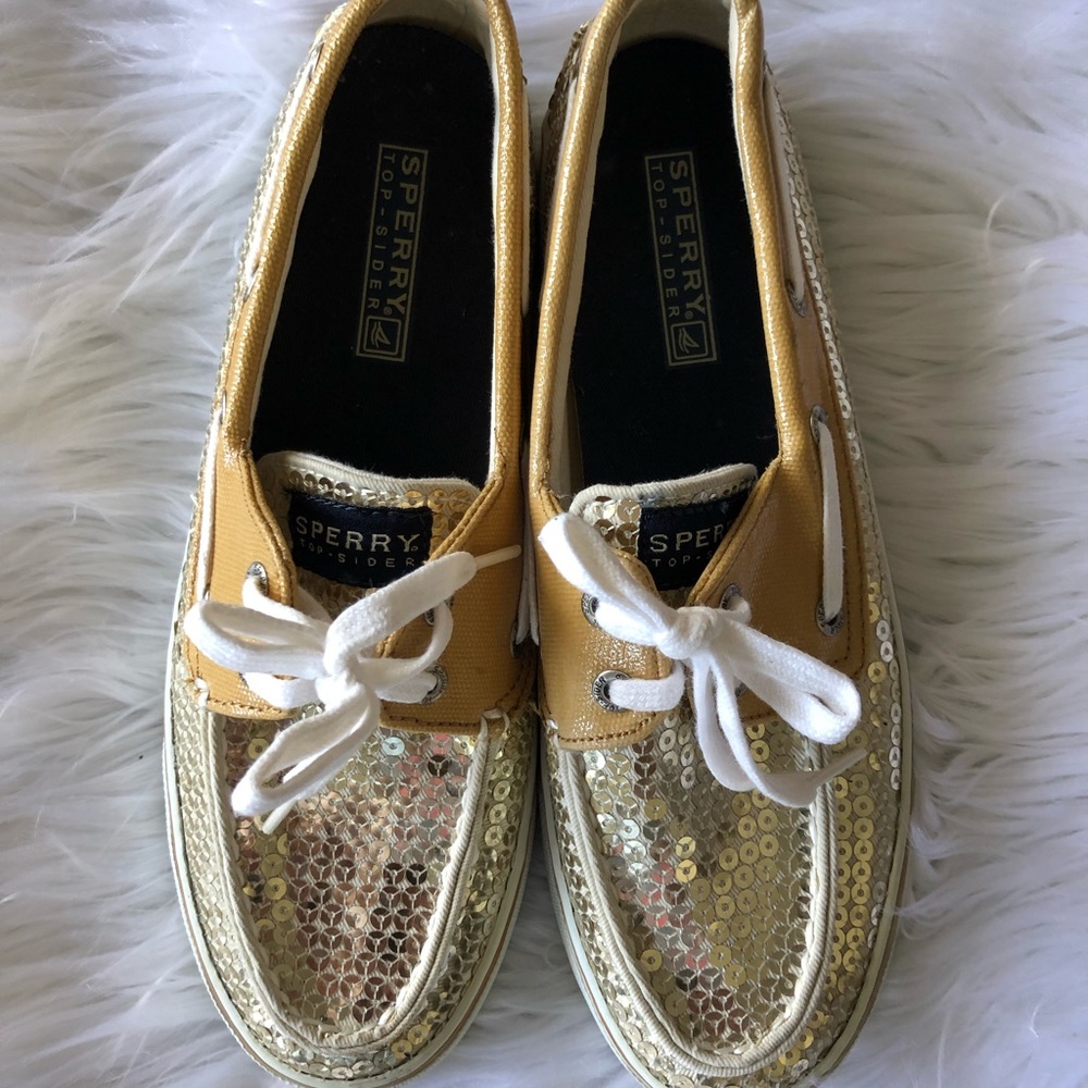 Gold Sequin Sperry’s